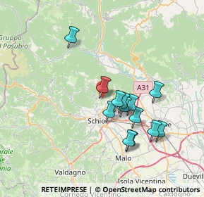 Mappa Via Progresso, 36015 Schio VI, Italia (6.23923)