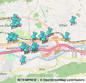 Mappa Regione amerique, 11020 aosta AO, Italia (0.9445)