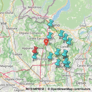 Mappa Via Donizetti, 22073 Fino Mornasco CO, Italia (7.16071)