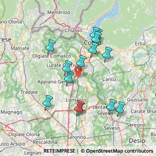 Mappa Via Donizetti, 22073 Fino Mornasco CO, Italia (7.27214)