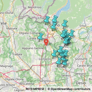 Mappa Via Donizetti, 22073 Fino Mornasco CO, Italia (7.341)
