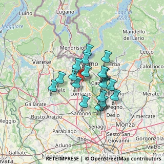 Mappa Via Donizetti, 22073 Fino Mornasco CO, Italia (9.8055)