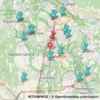 Mappa Via Donizetti, 22073 Fino Mornasco CO, Italia (4.95588)