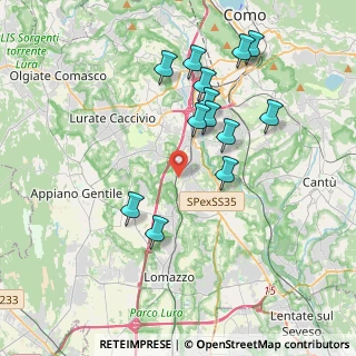 Mappa Via Donizetti, 22073 Fino Mornasco CO, Italia (3.74385)