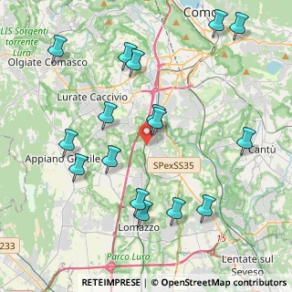 Mappa Via Donizetti, 22073 Fino Mornasco CO, Italia (4.56063)