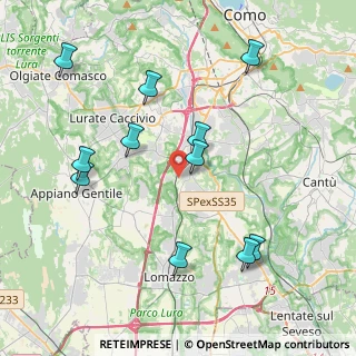 Mappa Via Donizetti, 22073 Fino Mornasco CO, Italia (4.28727)