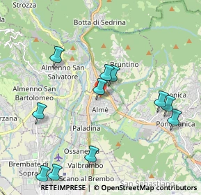 Mappa Via San Michele, 24011 Almè BG, Italia (2.23636)