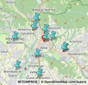 Mappa Via San Michele, 24011 Almè BG, Italia (1.77091)