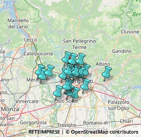 Mappa Via San Michele, 24011 Almè BG, Italia (9.3465)