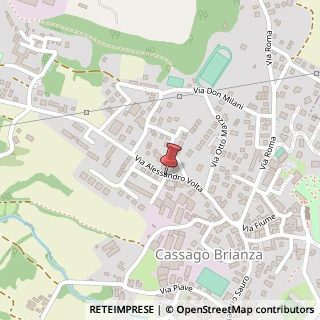 Mappa Via A. Volta, 55, 23893 Cassago Brianza, Lecco (Lombardia)