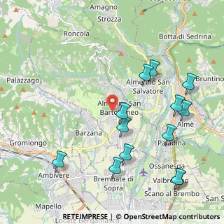 Mappa Via Ronco, 24030 Almenno San Bartolomeo BG, Italia (2.36615)