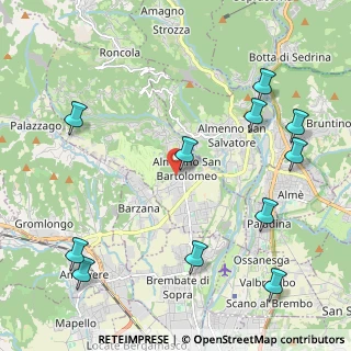 Mappa Via Ronco, 24030 Almenno San Bartolomeo BG, Italia (2.66)