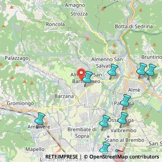 Mappa Via Ronco, 24030 Almenno San Bartolomeo BG, Italia (3.14364)