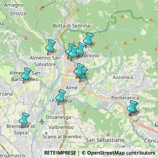 Mappa Via Campofiori, 24011 Almè BG, Italia (1.93333)