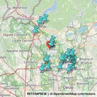 Mappa Via Papa Giovanni XXIII, 22063 Cantù CO, Italia (7.29579)