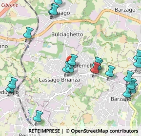 Mappa Piazza Italia Libera, 23893 Cassago Brianza LC, Italia (1.2865)