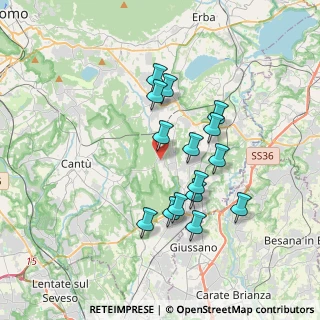 Mappa Via Monte Bianco, 22040 Brenna CO, Italia (3.14733)