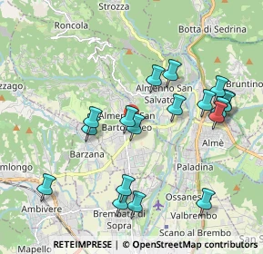 Mappa Str. della Regina, 24030 Almenno San Bartolomeo BG, Italia (2.02722)