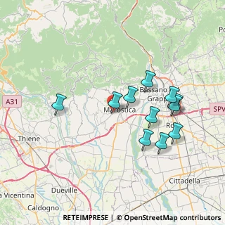 Mappa Via Toaldo, 36063 Marostica VI, Italia (6.96909)