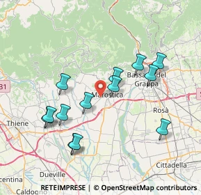 Mappa Via Toaldo, 36063 Marostica VI, Italia (7.30615)