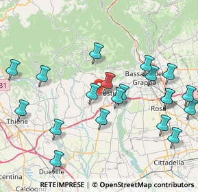 Mappa Via A. Palladio, 36063 Marostica VI, Italia (9.006)