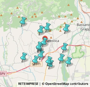 Mappa Via Toaldo, 36063 Marostica VI, Italia (3.40667)