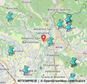 Mappa Via Quartiere Ronco, 24031 Almenno San Salvatore BG, Italia (3.09923)
