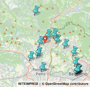 Mappa Via Quartiere Ronco, 24031 Almenno San Salvatore BG, Italia (4.745)