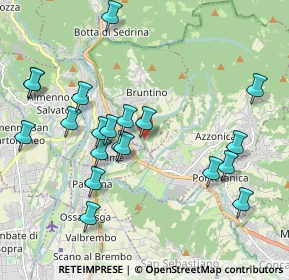 Mappa Via San Sebastiano, 24018 Villa d'Almè BG, Italia (2.086)