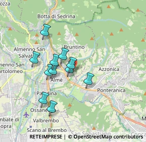 Mappa Via San Sebastiano, 24018 Villa d'Almè BG, Italia (1.46364)