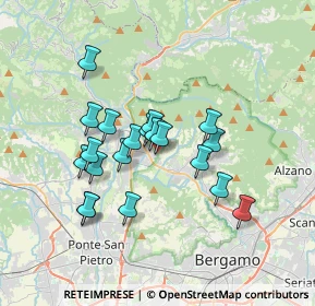 Mappa Via San Sebastiano, 24018 Villa d'Almè BG, Italia (2.9415)