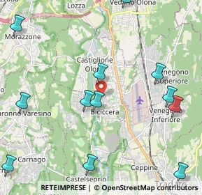 Mappa Via Arno, 21043 Castiglione Olona VA, Italia (2.70833)