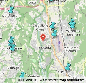 Mappa Via Arno, 21043 Castiglione Olona VA, Italia (2.93667)