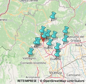 Mappa Via dell'Artigianato, 36013 Piovene Rocchette VI, Italia (9.43231)
