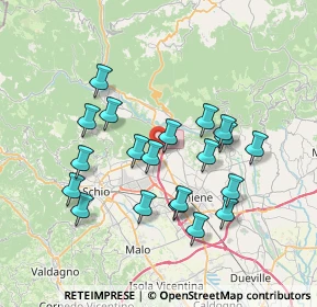 Mappa Via dell'Artigianato, 36013 Piovene Rocchette VI, Italia (6.7505)