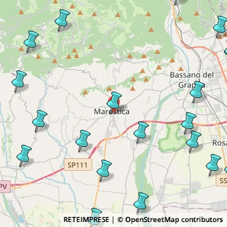 Mappa Via 4 Martiri, 36063 Marostica VI, Italia (7.029)