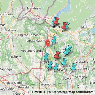 Mappa Via Garibaldi Giuseppe, 22073 Fino Mornasco CO, Italia (7.55625)