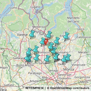 Mappa Via Garibaldi Giuseppe, 22073 Fino Mornasco CO, Italia (12.94118)