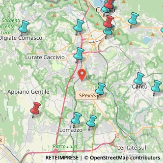 Mappa Via Garibaldi Giuseppe, 22073 Fino Mornasco CO, Italia (6.11625)