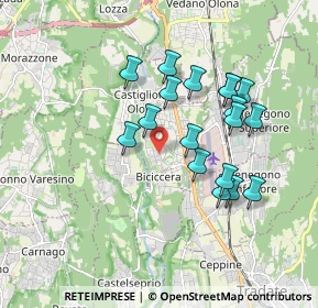 Mappa Via Adda, 21043 Castiglione Olona VA, Italia (1.62889)