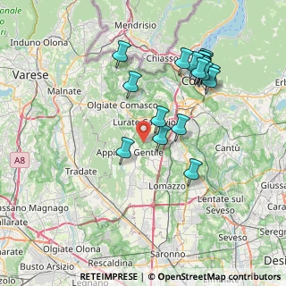Mappa Via per Appiano, 22070 Bulgarograsso CO, Italia (7.943)