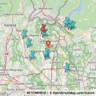 Mappa Via per Appiano, 22070 Bulgarograsso CO, Italia (7.51636)