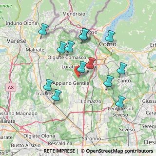 Mappa Via per Appiano, 22070 Bulgarograsso CO, Italia (7.20385)