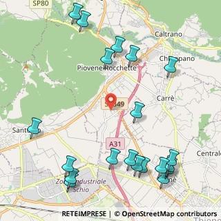 Mappa Via del lavoro, 36013 Piovene Rocchette VI, Italia (2.8245)