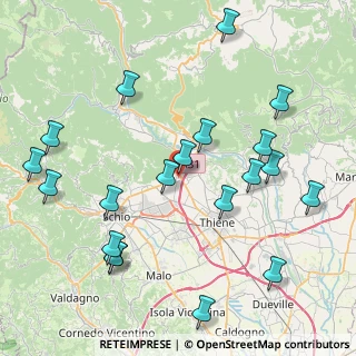 Mappa Via del lavoro, 36013 Piovene Rocchette VI, Italia (9.564)