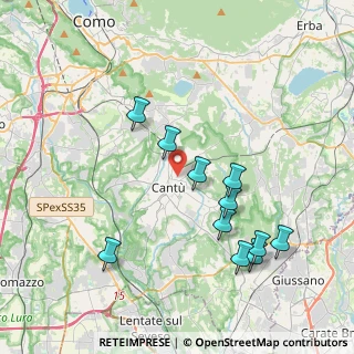 Mappa Via Giuseppe Longhi, 22063 Cantù CO, Italia (3.96636)
