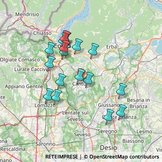 Mappa Via Giuseppe Longhi, 22063 Cantù CO, Italia (7.00588)