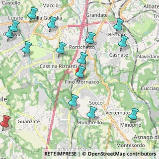Mappa Via Leoncavallo, 22073 Fino Mornasco CO, Italia (2.76333)