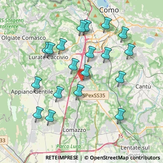 Mappa Via Leoncavallo, 22073 Fino Mornasco CO, Italia (4.10474)