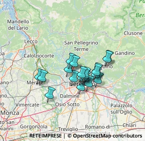 Mappa Via Lombardia, 24011 Almè BG, Italia (9.436)